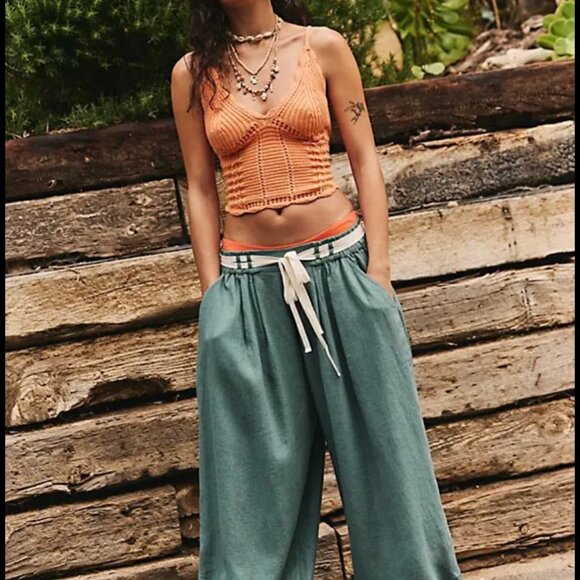 Free People Tops - NWT Free People Sky Fauxchet Top in Papaya